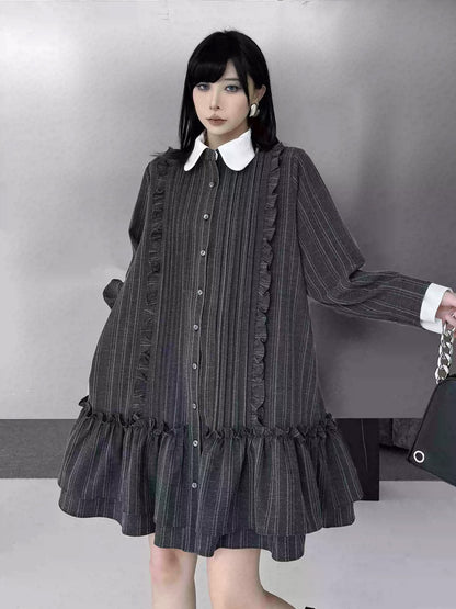 Mesh stitch top and skirt