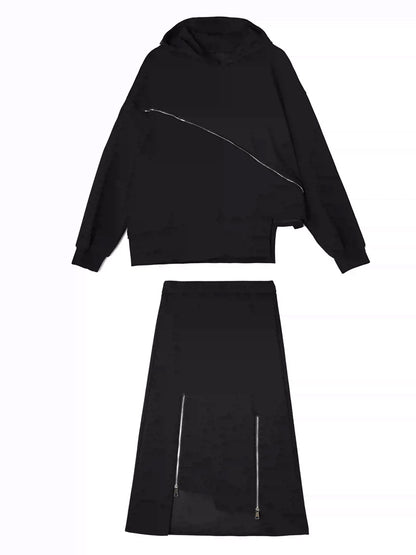ダイアゴナルジップフーディー＆ジップスリットスカートシリーズ