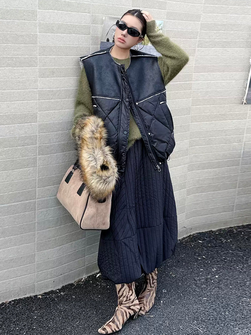 キルトボリュームベストジャケット