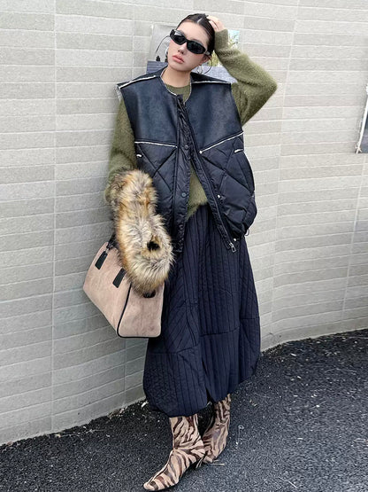 キルトボリュームベストジャケット