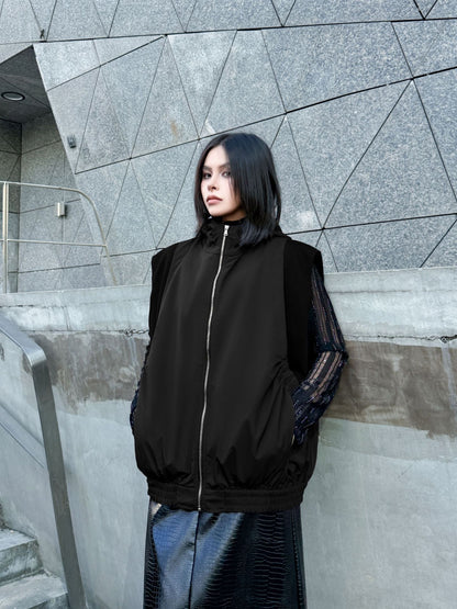 エアコットンジップアップベスト