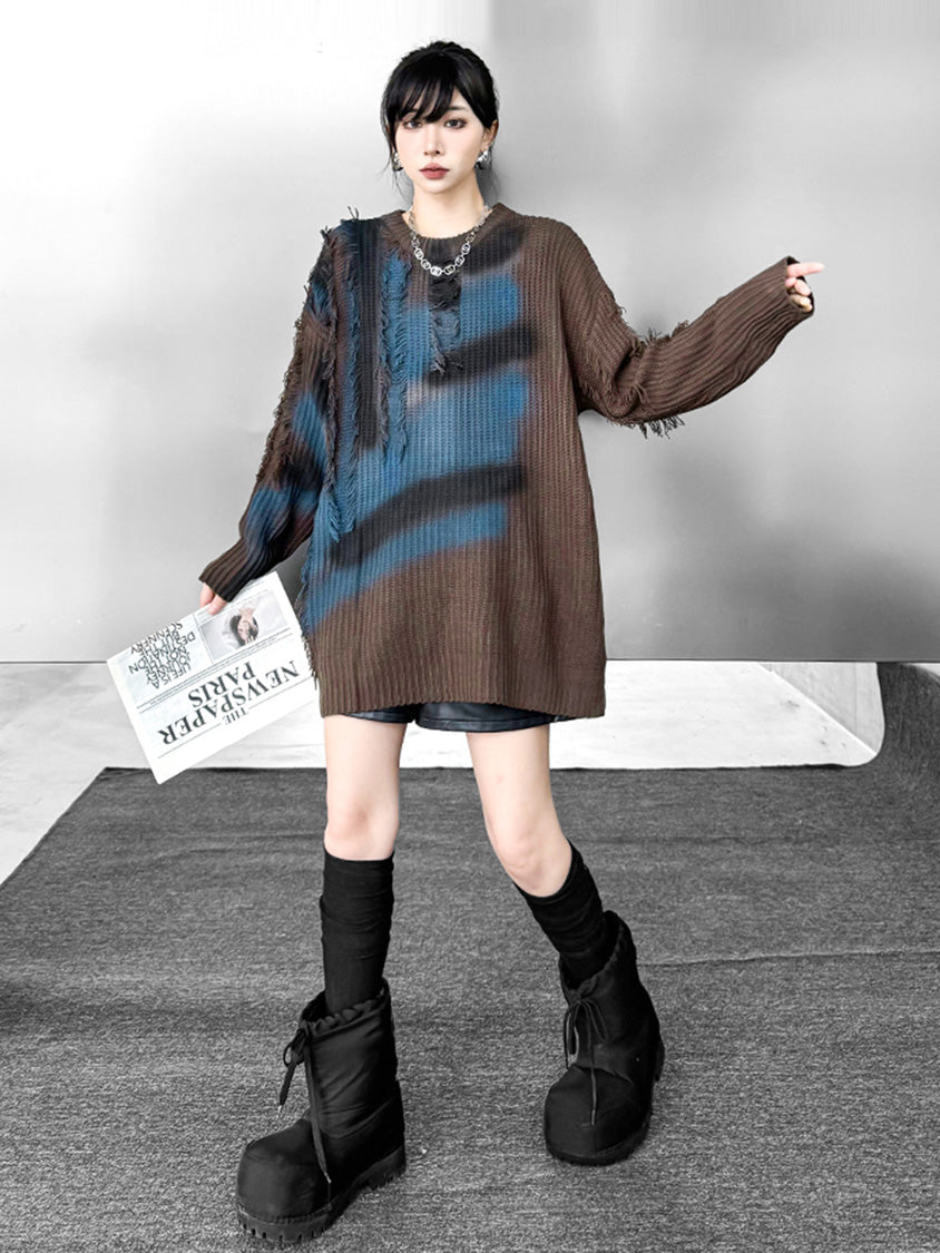 Mesh stitch top and skirt