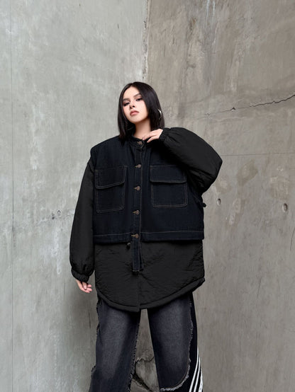 デニムミックスオーバージャケット