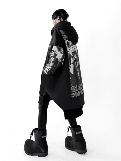 グラフィックスリーブジップジャケット