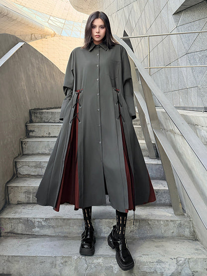 サイドレースアップシャツドレス