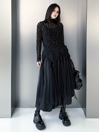 ドレープノットチュールスカート