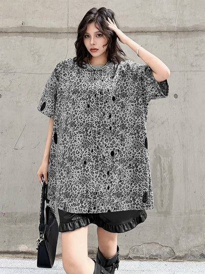 Mesh stitch top and skirt