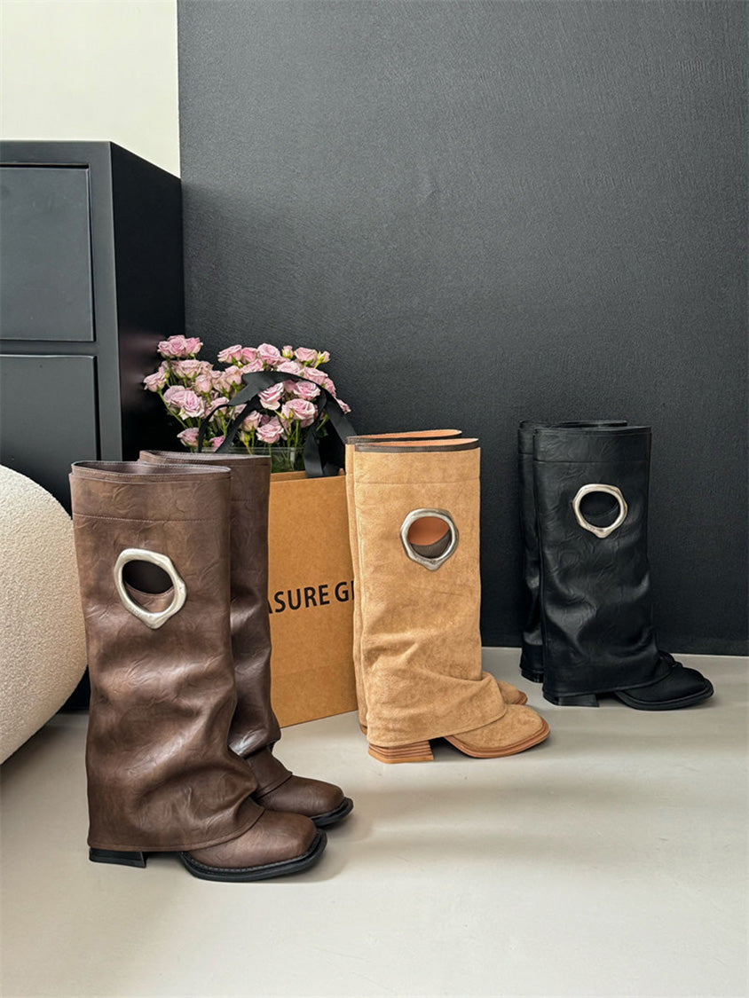 オーバルリングミドルブーツ