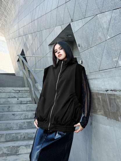 エアコットンジップアップベスト