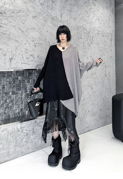 ツートンオーバーラップトップ