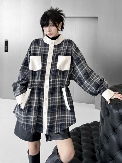Scarf tie blouse and denim pants series 