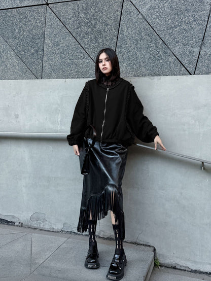 フリルジップアップジャケット