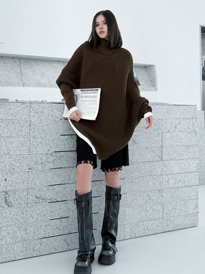 ハイネックケープニットトップ