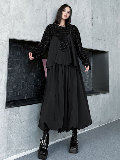 グリッドコンビネーショントップス