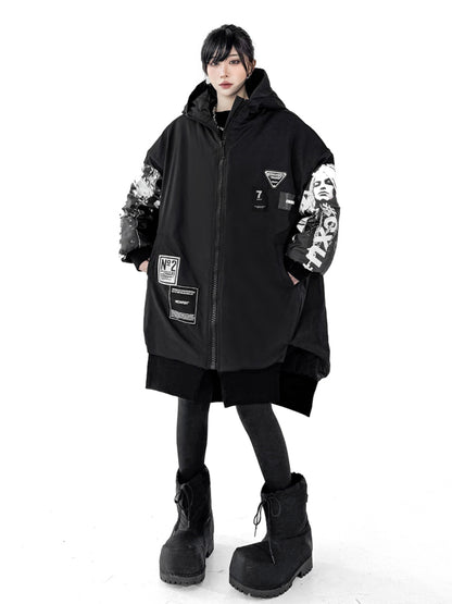 グラフィックスリーブジップジャケット