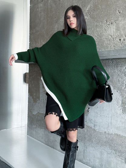 ハイネックケープニットトップ