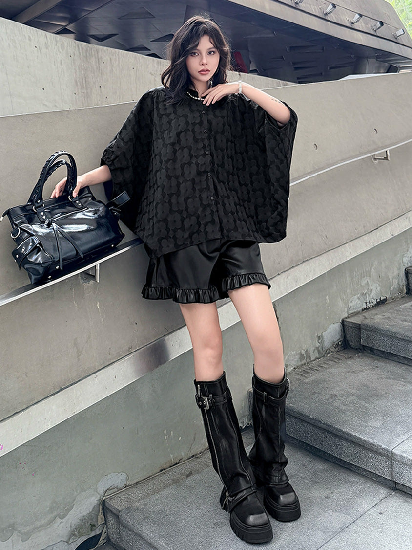 Mesh stitch top and skirt