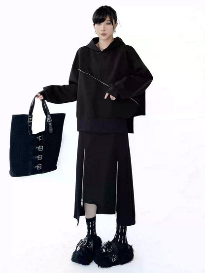 ダイアゴナルジップフーディー＆ジップスリットスカートシリーズ