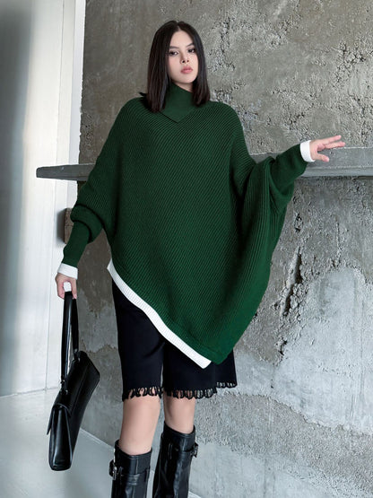 ハイネックケープニットトップ