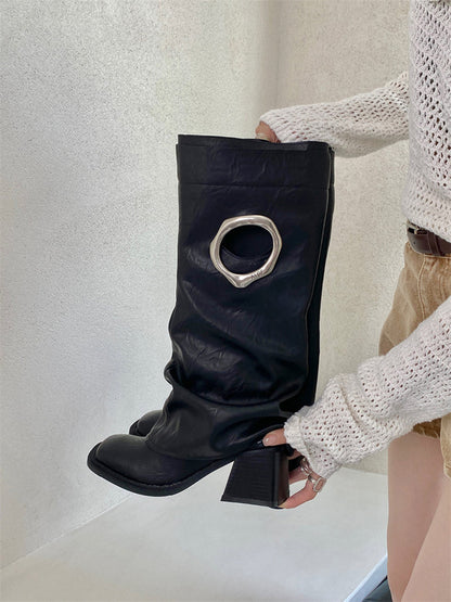 オーバルリングミドルブーツ