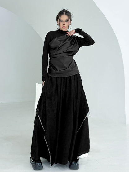 Scarf tie blouse and denim pants series 