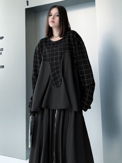 グリッドコンビネーショントップス