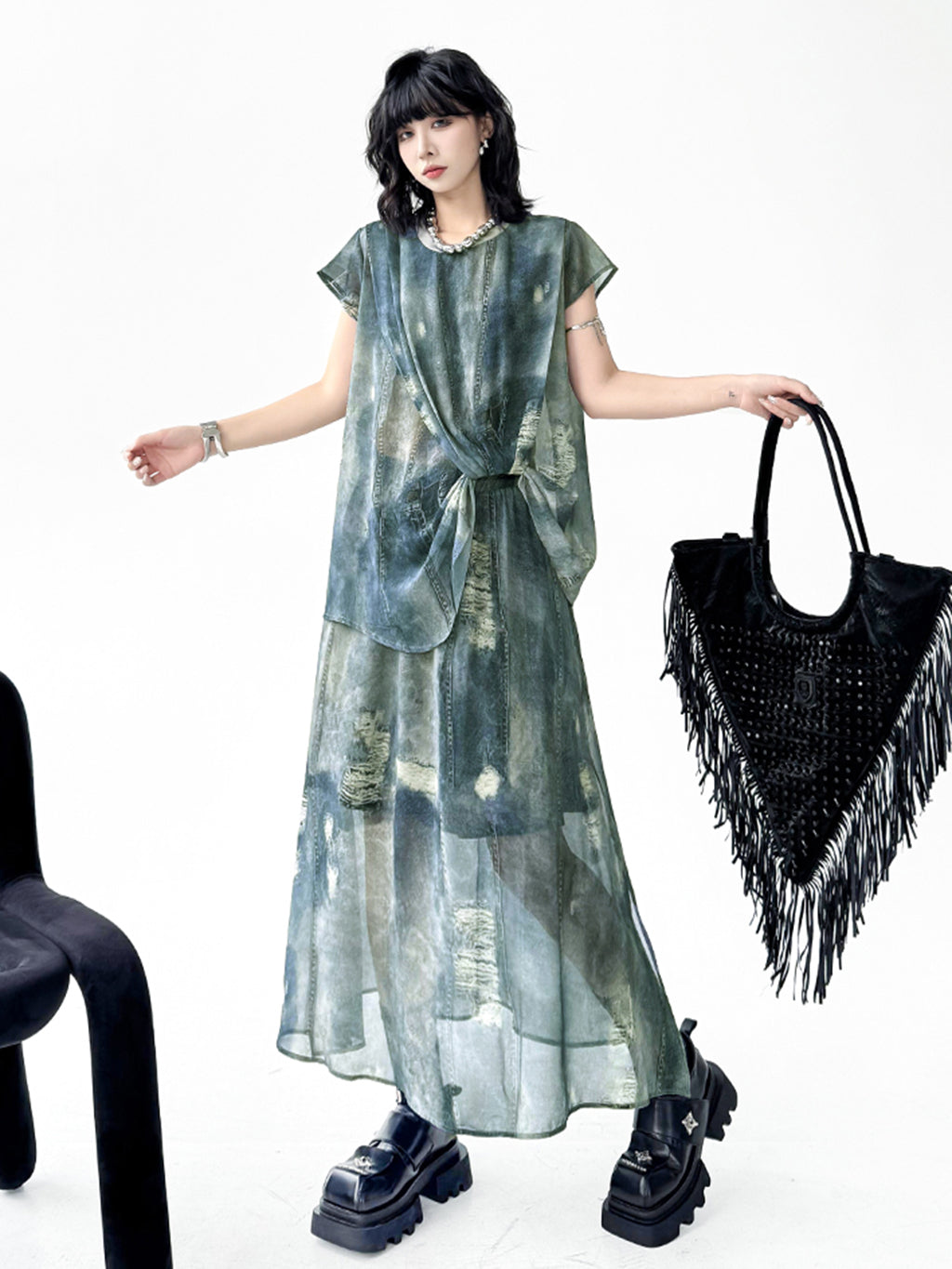 Floating Tie-Dye Top &amp; Skirt 