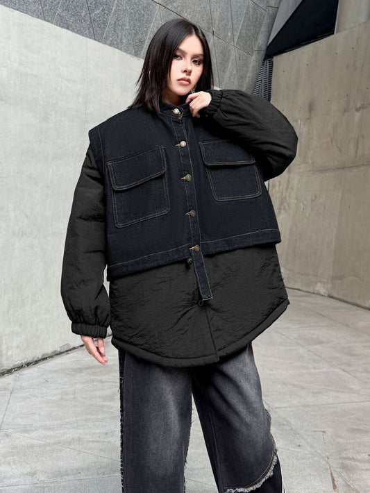 デニムミックスオーバージャケット