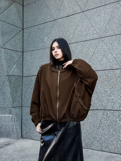 フリルジップアップジャケット