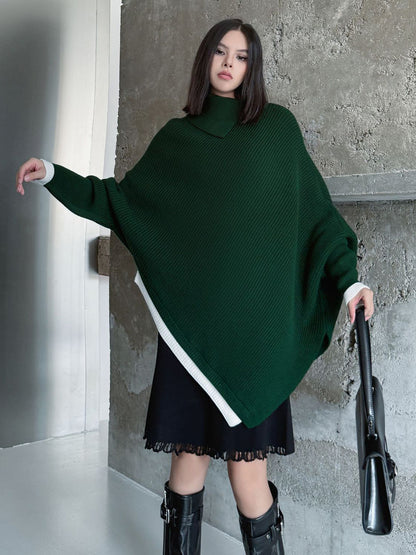 ハイネックケープニットトップ