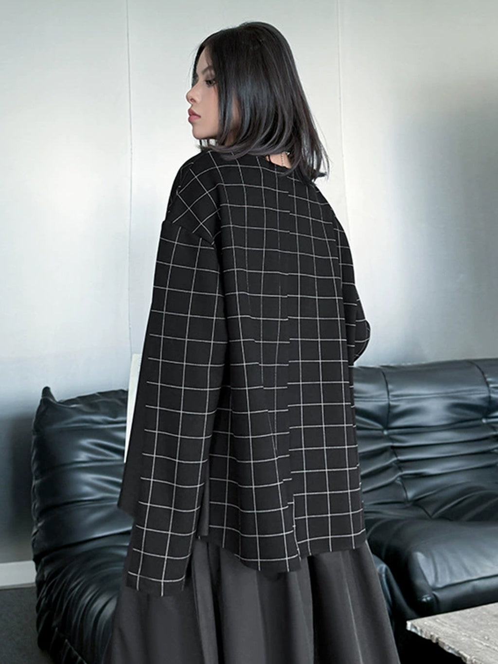 グリッドコンビネーショントップス