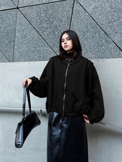 フリルジップアップジャケット