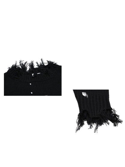 スプラッシュダメージニットトップス