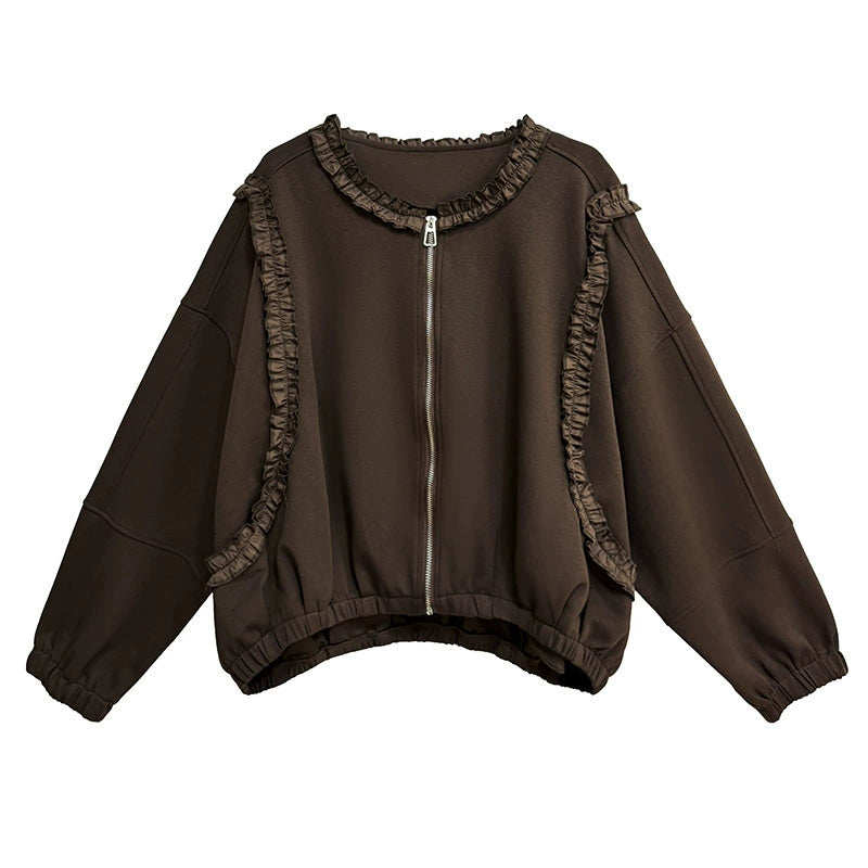 フリルジップアップジャケット