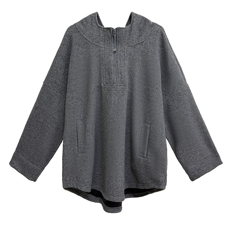 フードエンブロイダリーフリーストップス