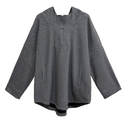 フードエンブロイダリーフリーストップス