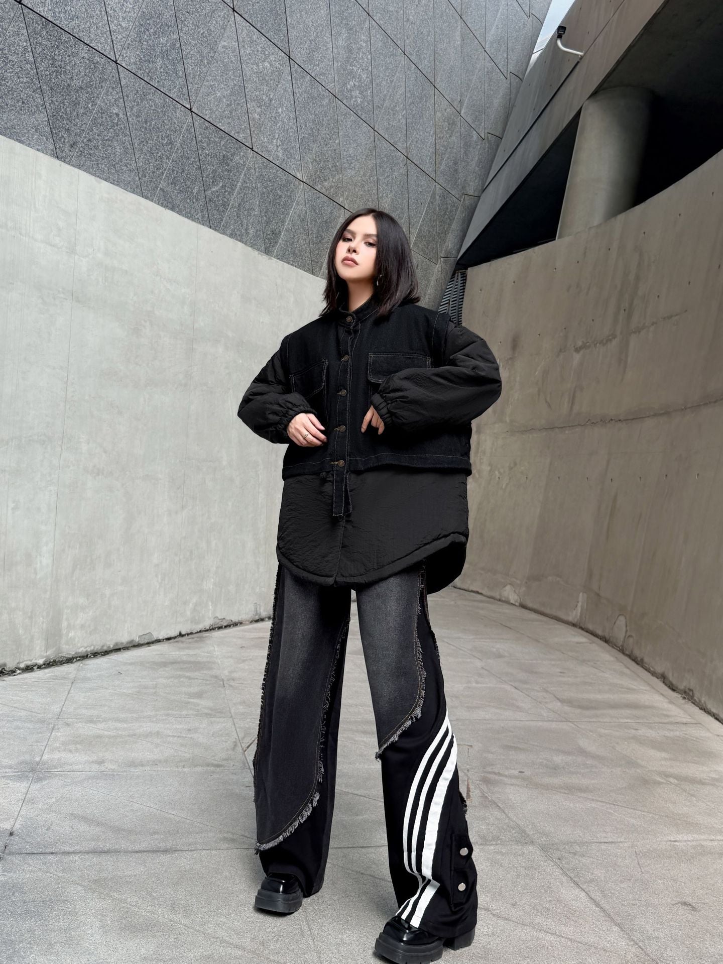 デニムミックスオーバージャケット