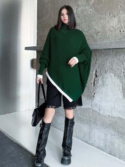 ハイネックケープニットトップ