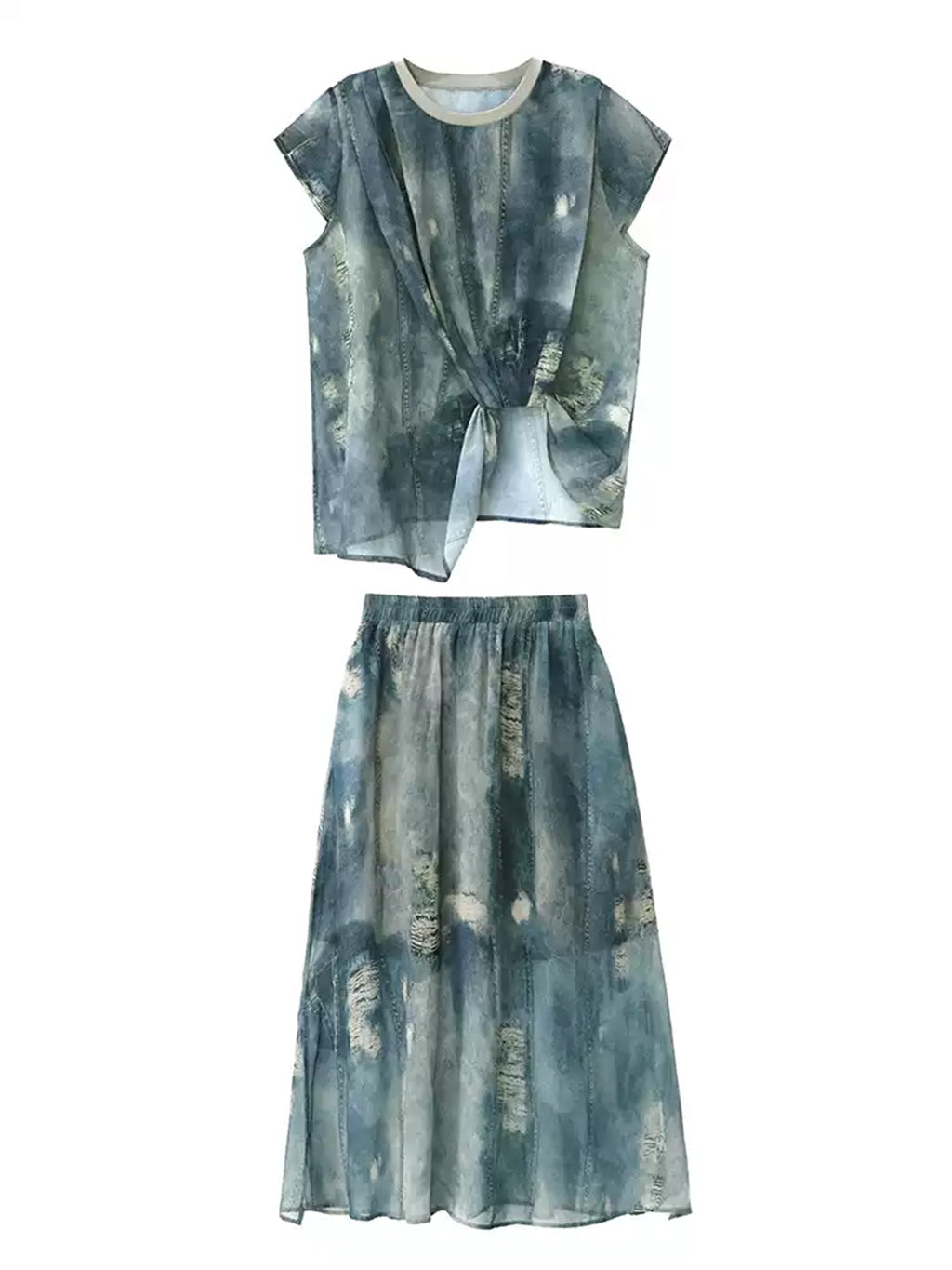 Floating Tie-Dye Top &amp; Skirt 