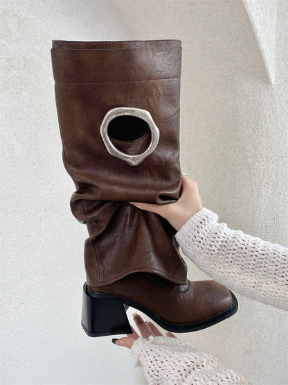 オーバルリングミドルブーツ