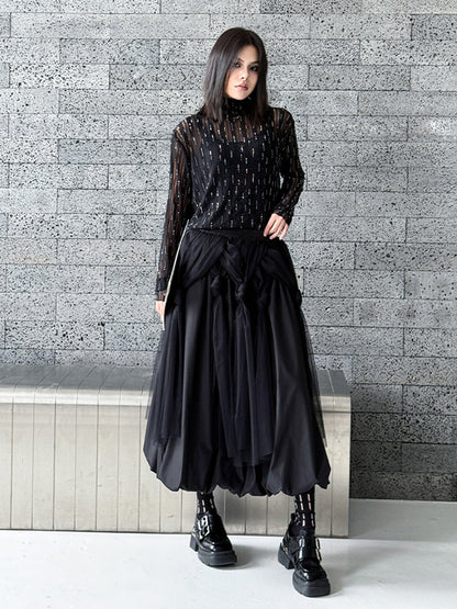 ドレープノットチュールスカート