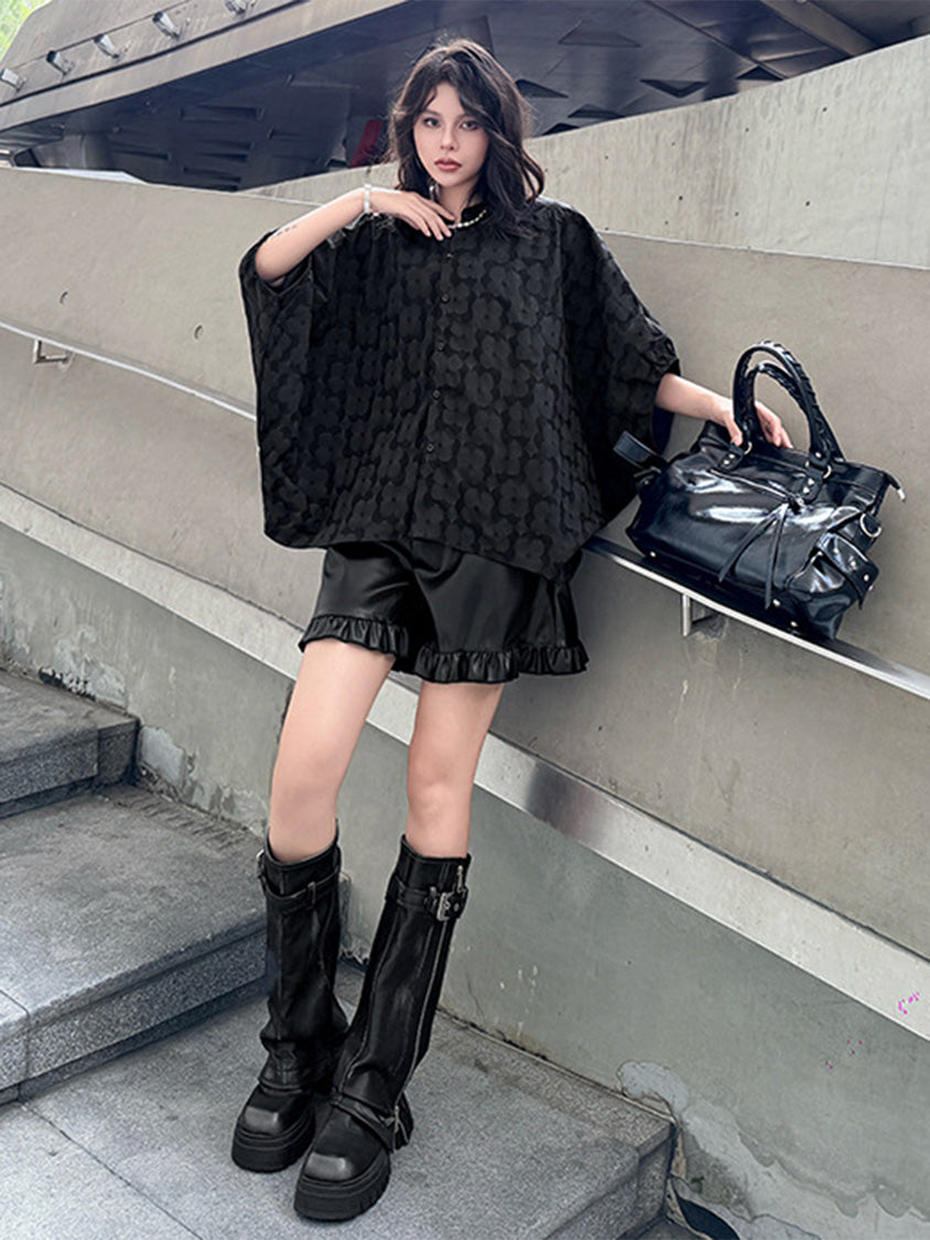 Mesh stitch top and skirt