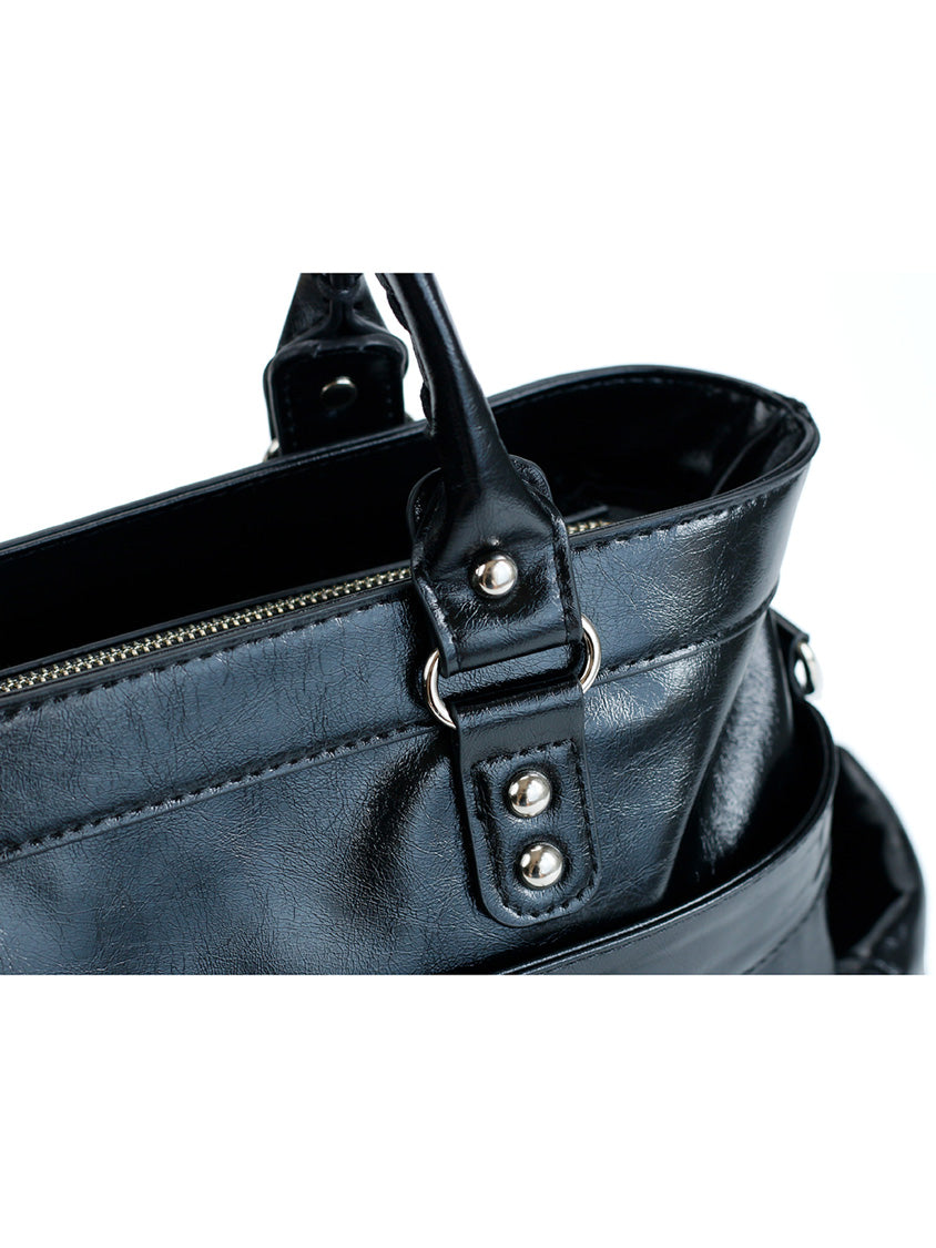 ベルトデザインショルダートートバッグ