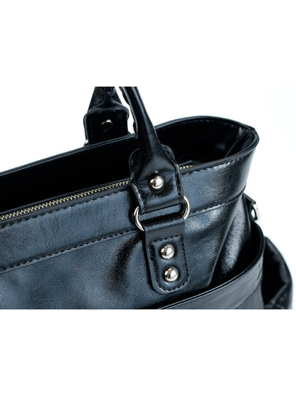 ベルトデザインショルダートートバッグ