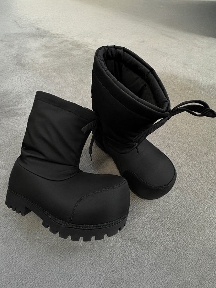 ドローストリングボリュームブーツ