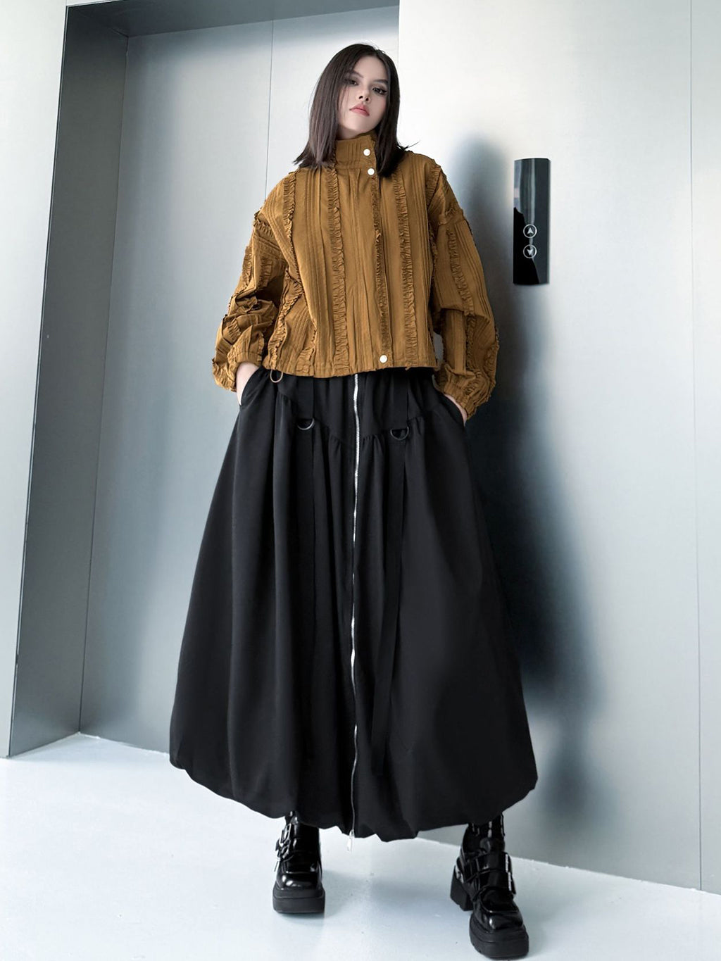 ハイウエストバルーンスカート