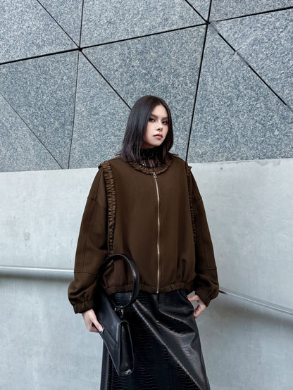 フリルジップアップジャケット