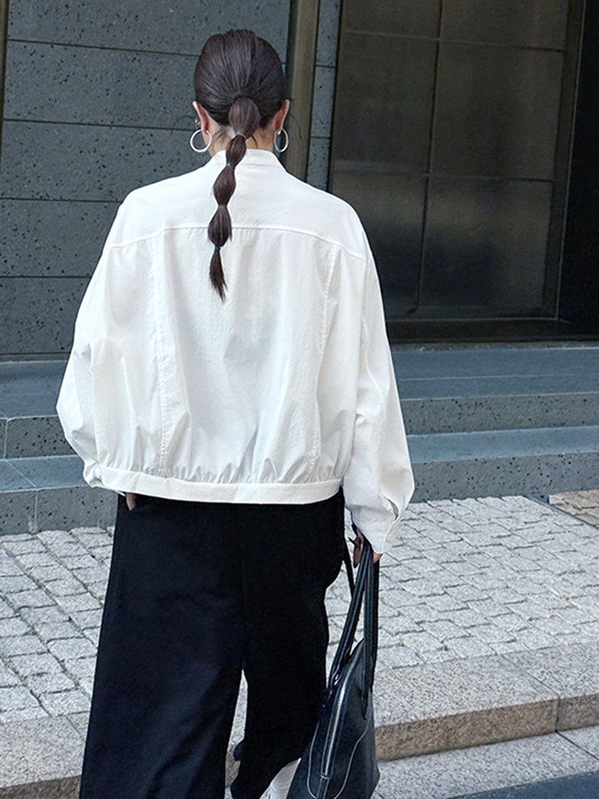 ギャザーヘムボリュームブラウス