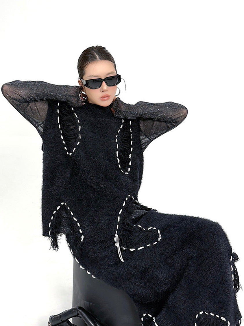 フローティングテクスチャトップ＆スカート