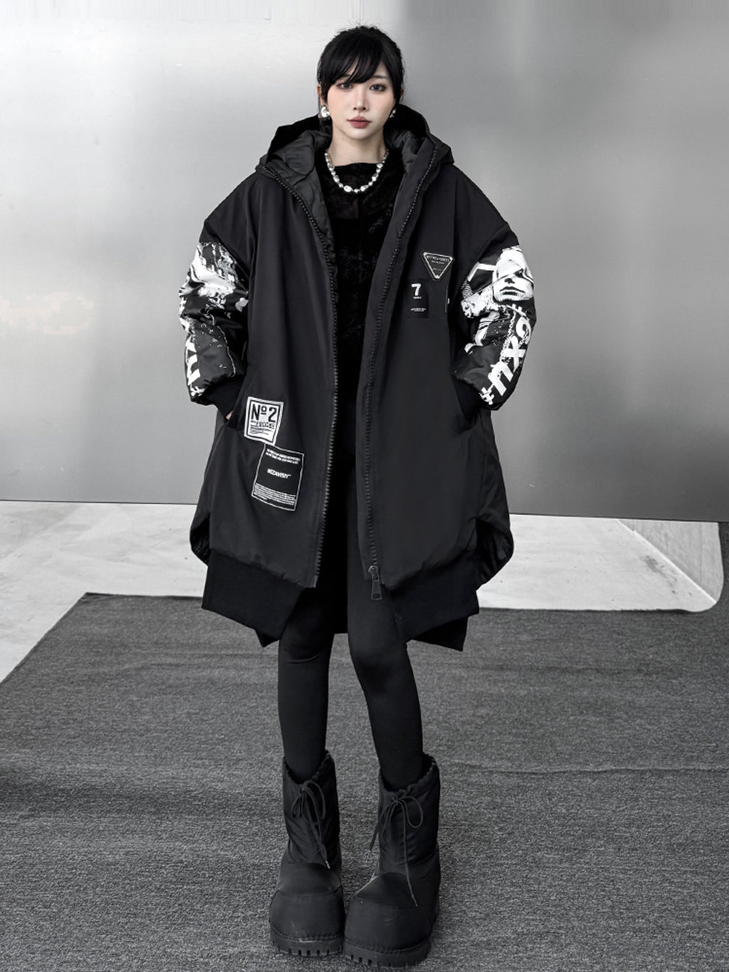 グラフィックスリーブジップジャケット